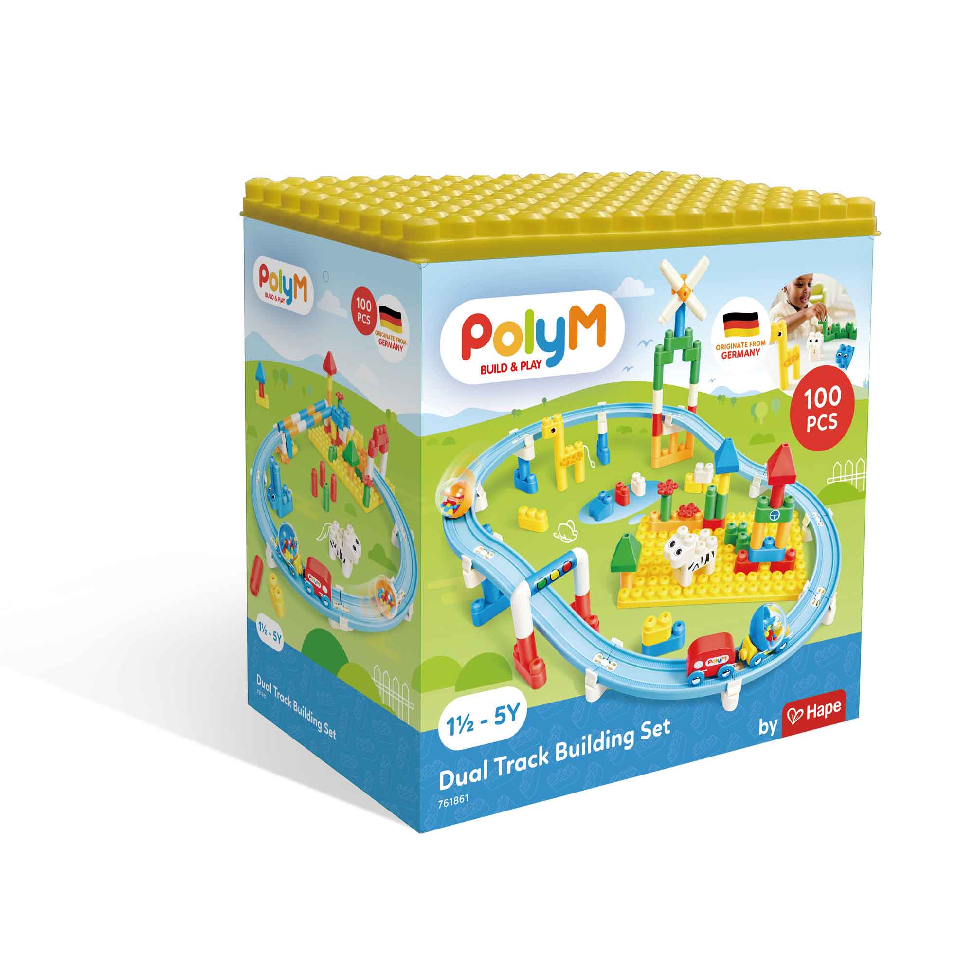DUAL TRACK BUILDING SET - HAPE