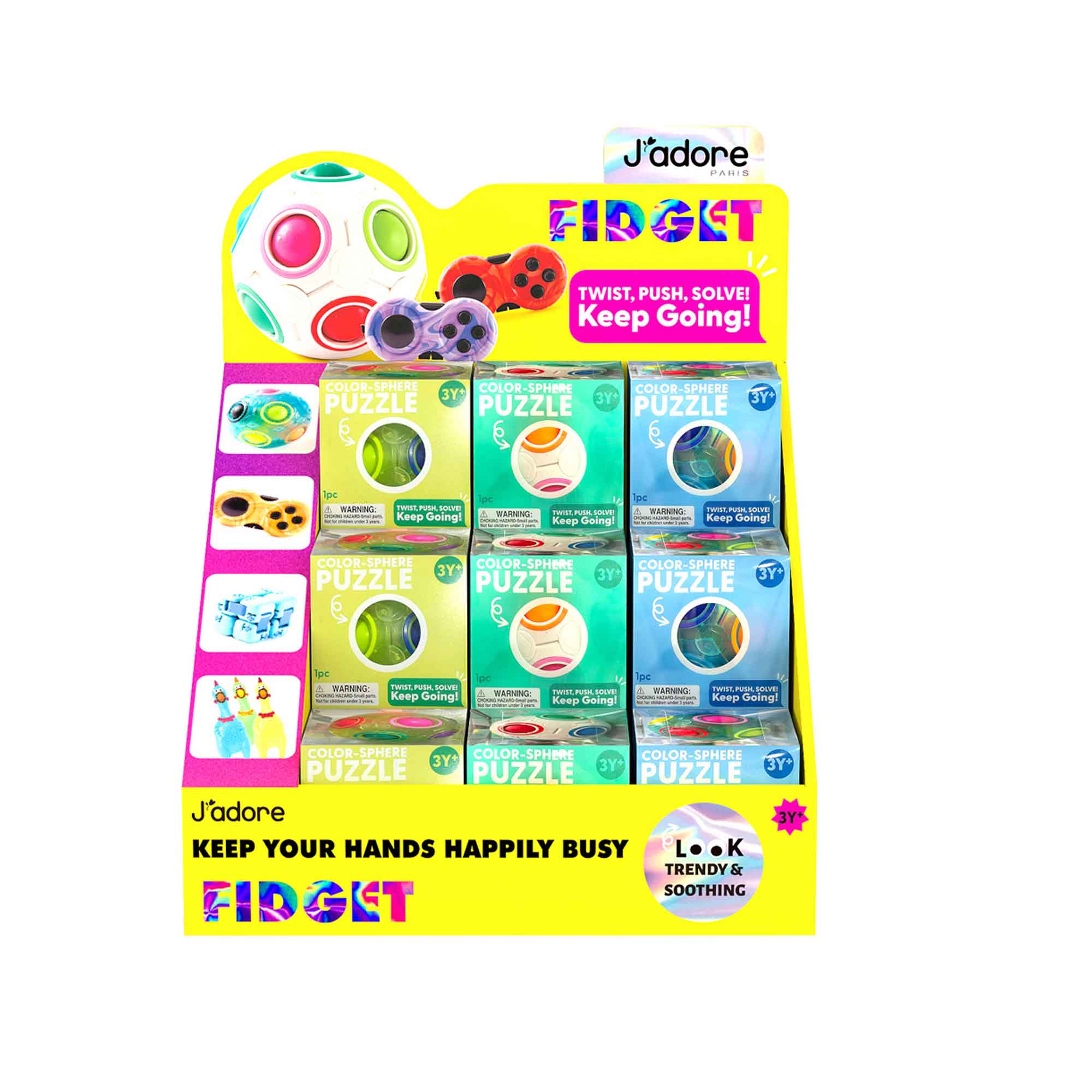 COLOUR SPHERE PUZZLE (24PCS/DISPLAY) - JADORE