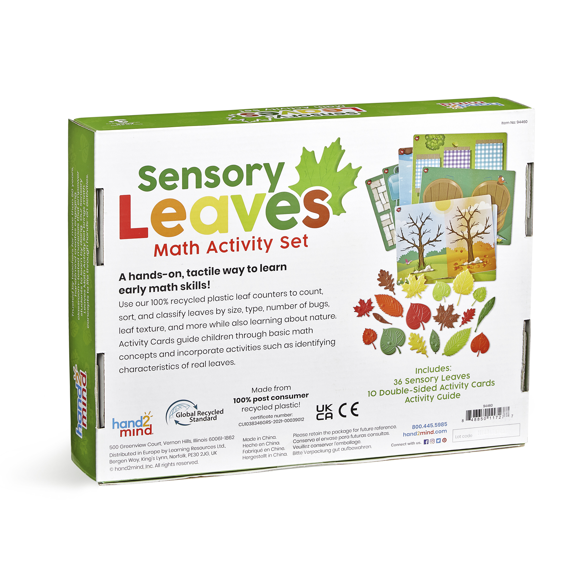 SENSORY LEAVES MATH ACTIVITY SET - HAND 2 MIND - Playwell Canada Toy ...