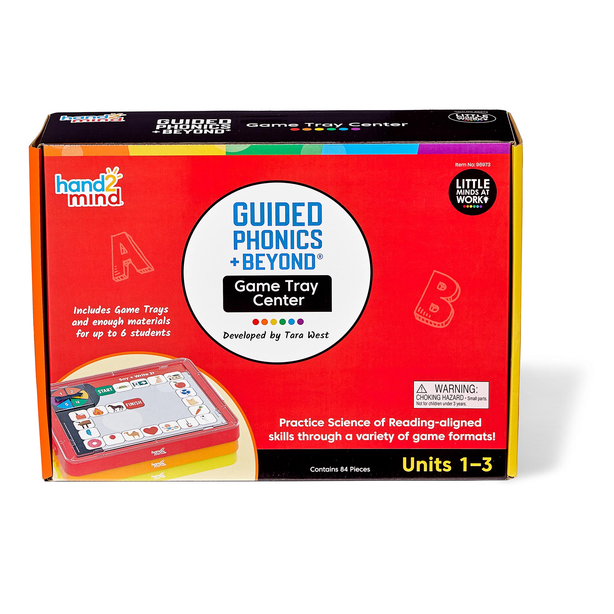 GUIDED PHONICS + BEYOND, GAME TRAY CENTER, UNITS 1-3 - HAND 2 MIND