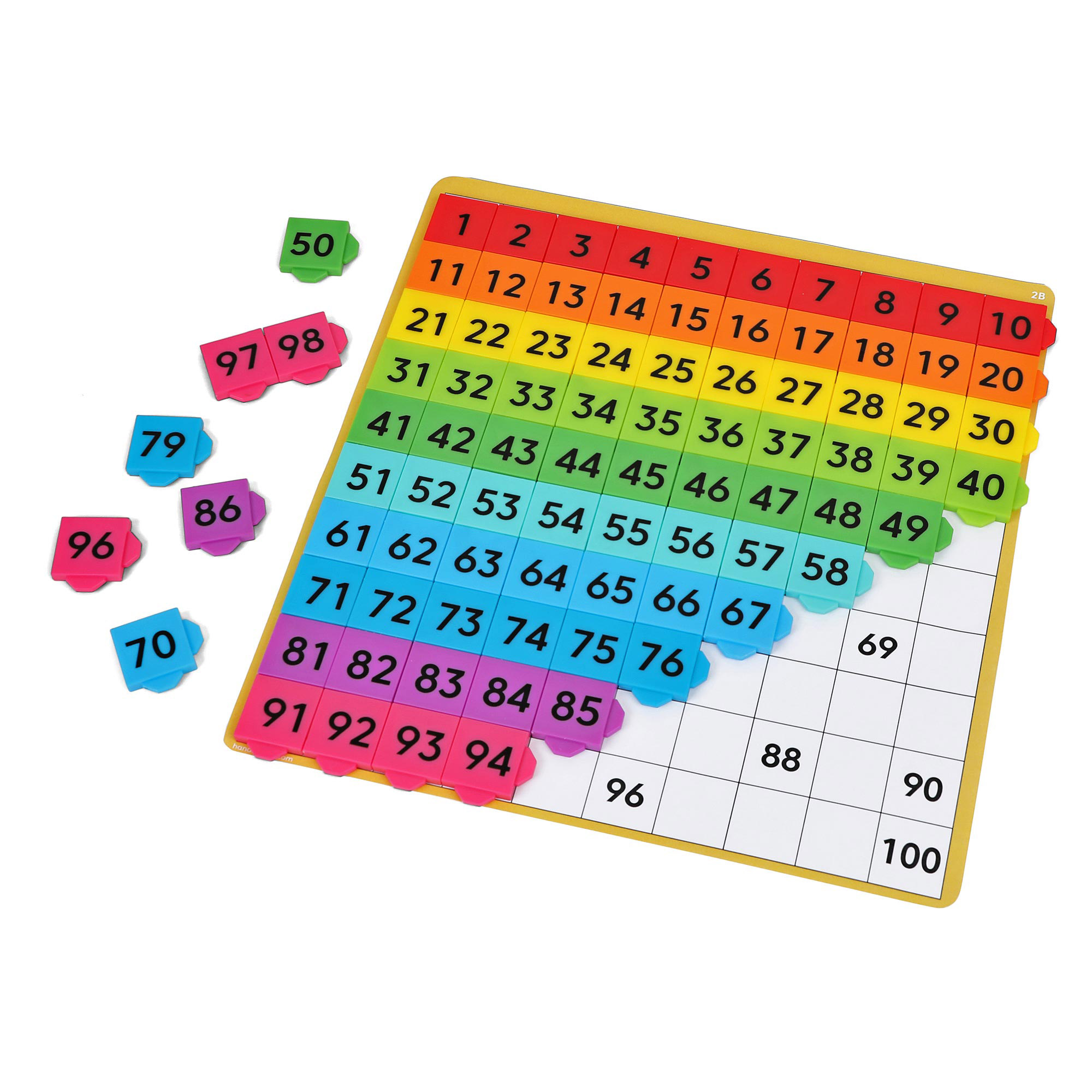 CONNECTING COLOR TILES HUNDREDS BOARD - HAND 2 MIND