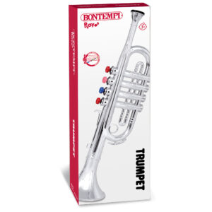 LARGE 4-NOTE CHROME TRUMPET - BONTEMPI
