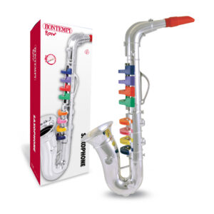 LARGE 8-NOTE CHROME SAXOPHONE - BONTEMPI - Image 2