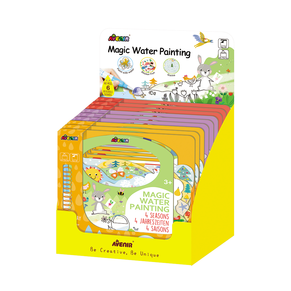 MAGICAL WATER PAINTING PDQ 9PCS DISPLAY AVENIR Playwell