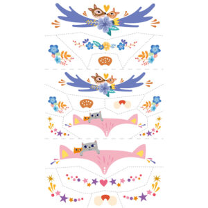 FANCY ME FACE STICKER & TATTOO (8PCS/DISPLAY-3ASST) - AVENIR - Image 4