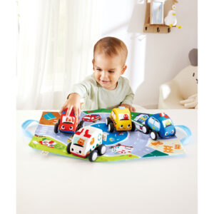 PULL-BACK PLUSH CAR SET - HAPE - Image 4