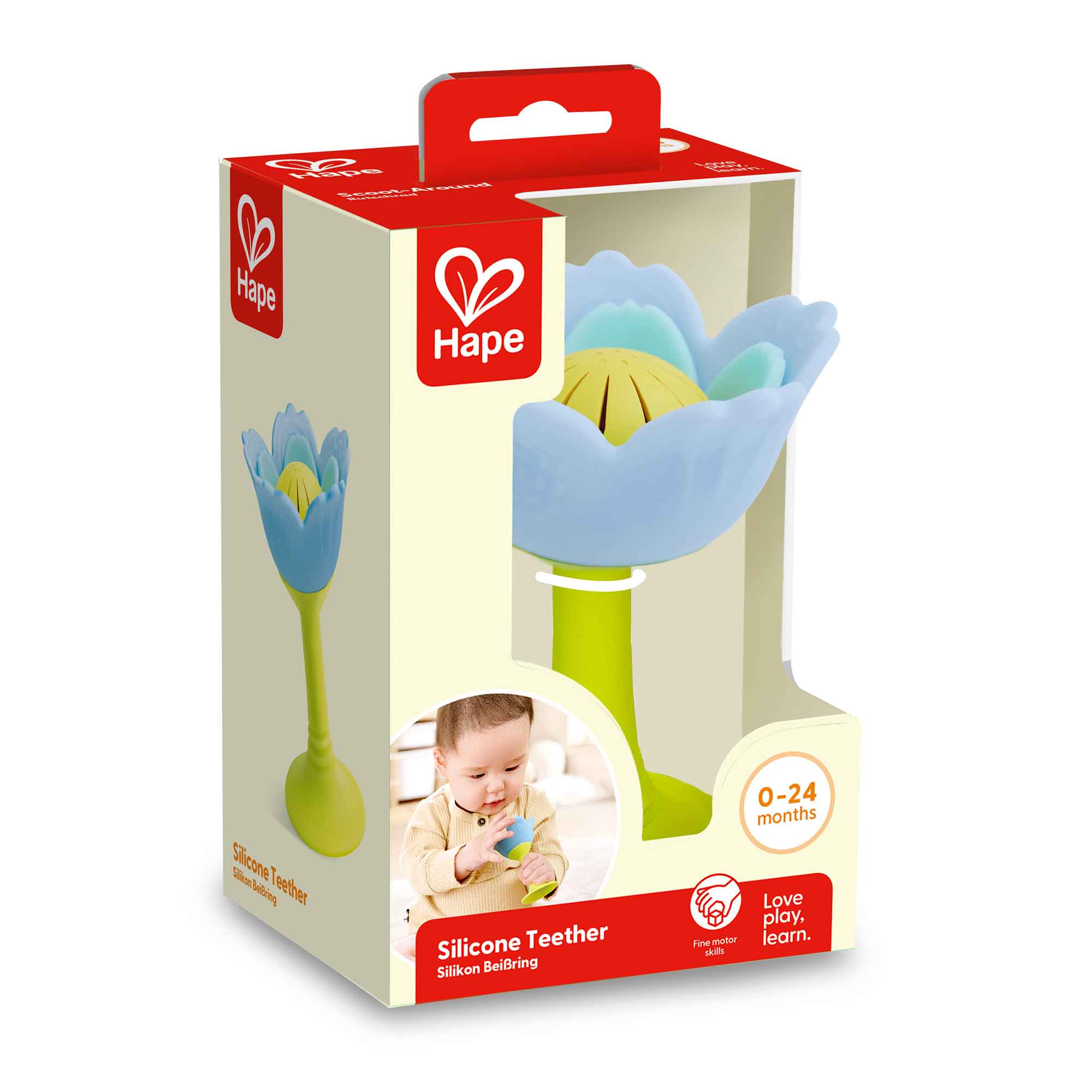 RATTLE & TEETHER BLUE  - HAPE