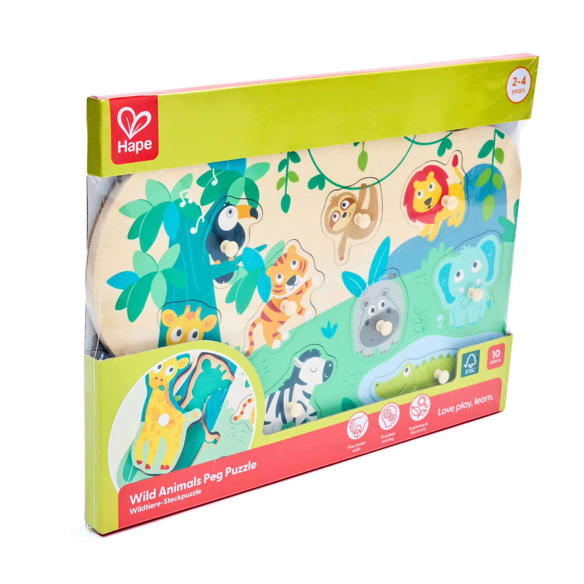 WILD ANIMALS PEG PUZZLE - HAPE