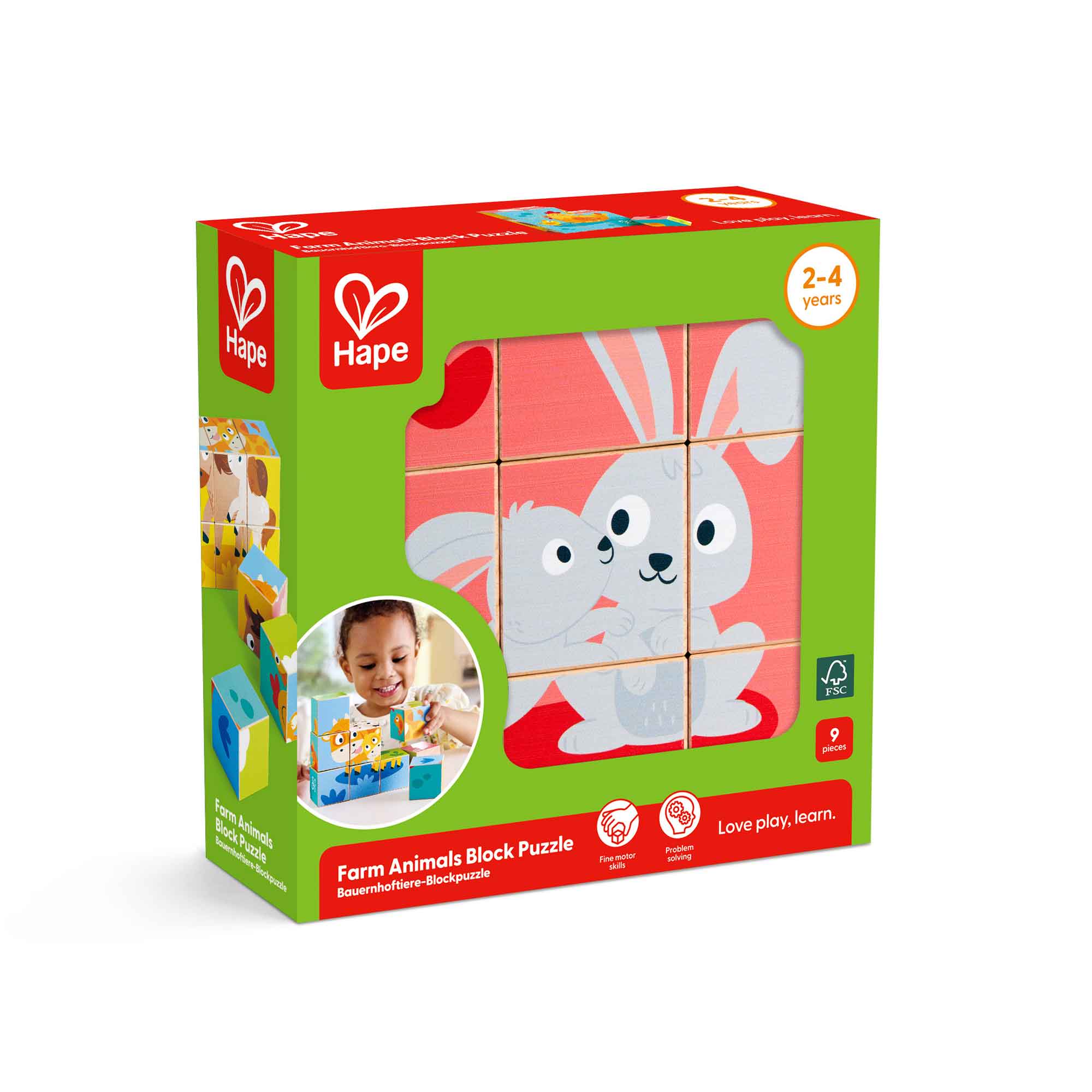 FARM WOODEN BLOCKS PUZZLE - HAPE