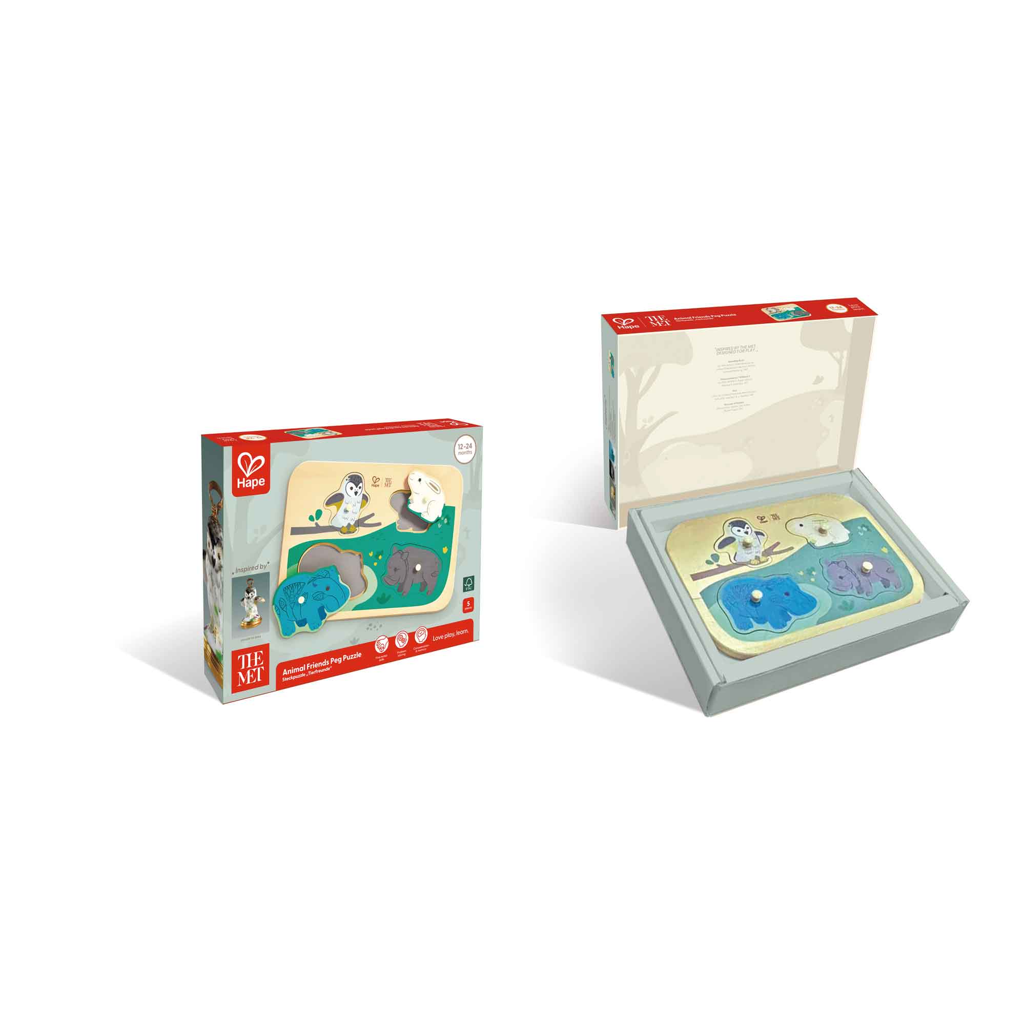 MAJESTIC ANIMALS PEG PUZZLE - HAPE