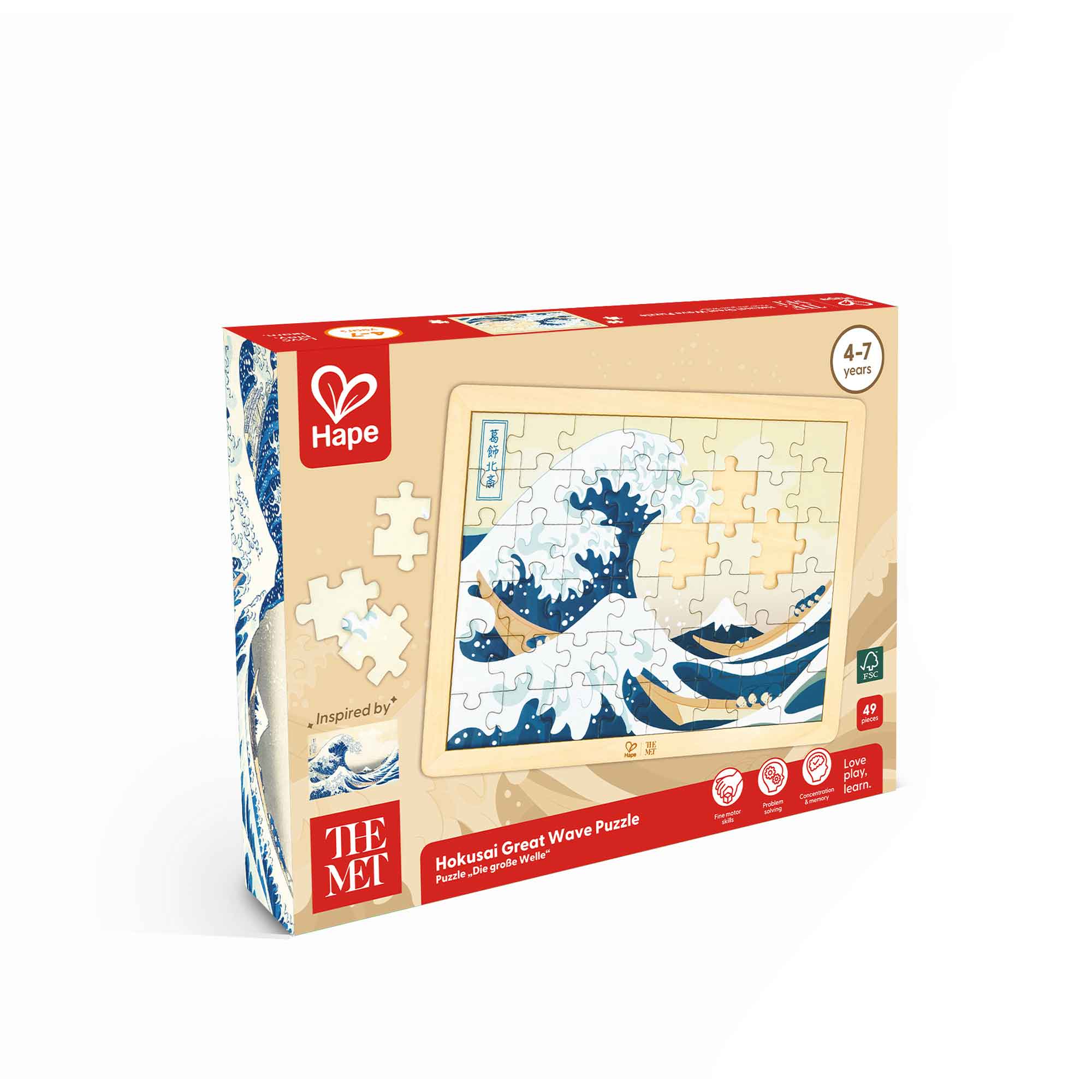HOKUSAI GREAT WAVE PUZZLE - HAPE
