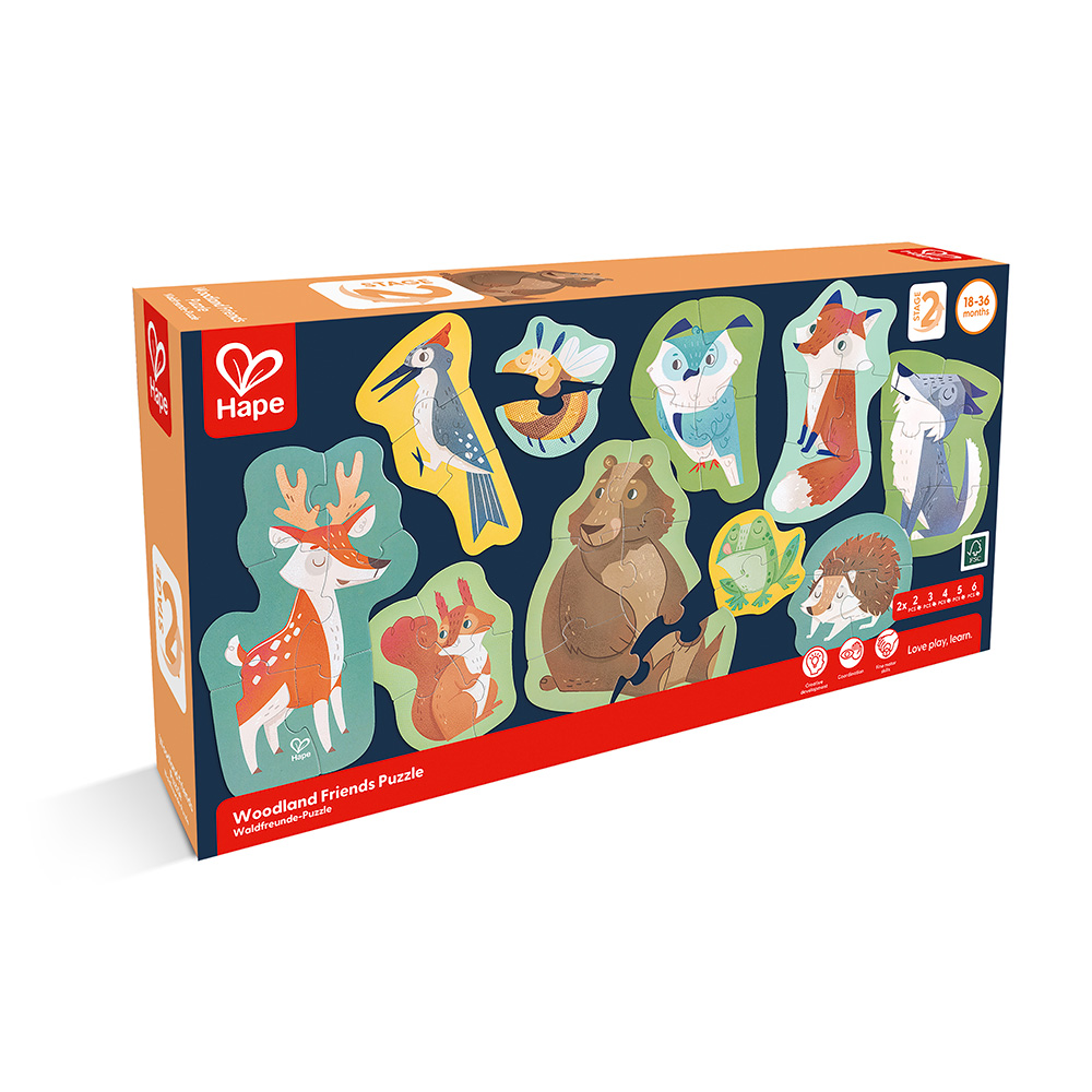 WOODLAND FRIENDS PUZZLE - HAPE - Playwell Canada Toy Distributor