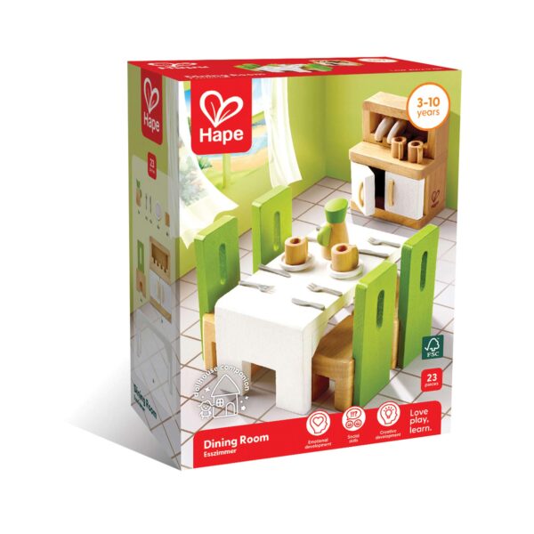 Wooden dining room set for doll house