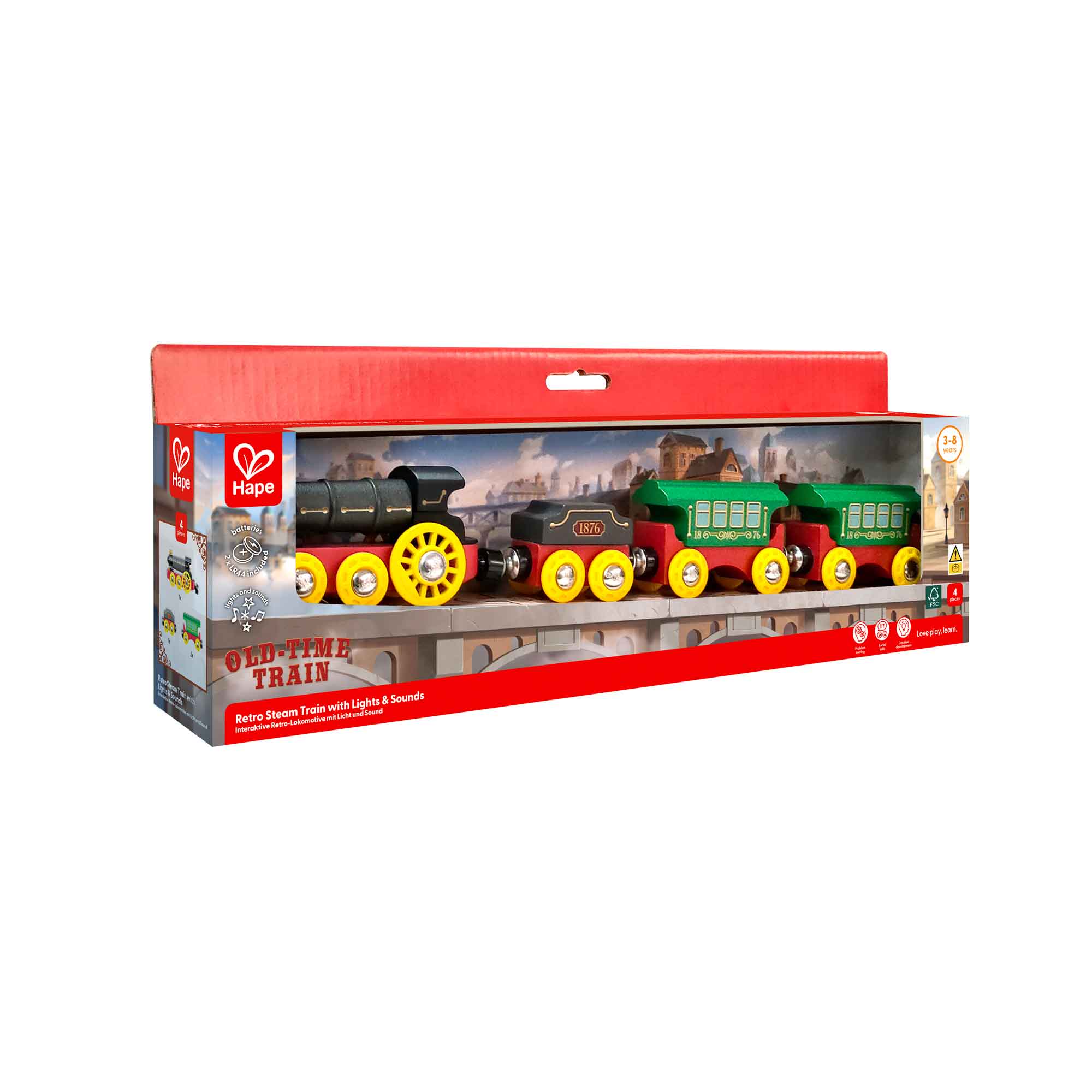 RETRO STEAM TRAIN WITH LIGHTS & SOUNDS - HAPE