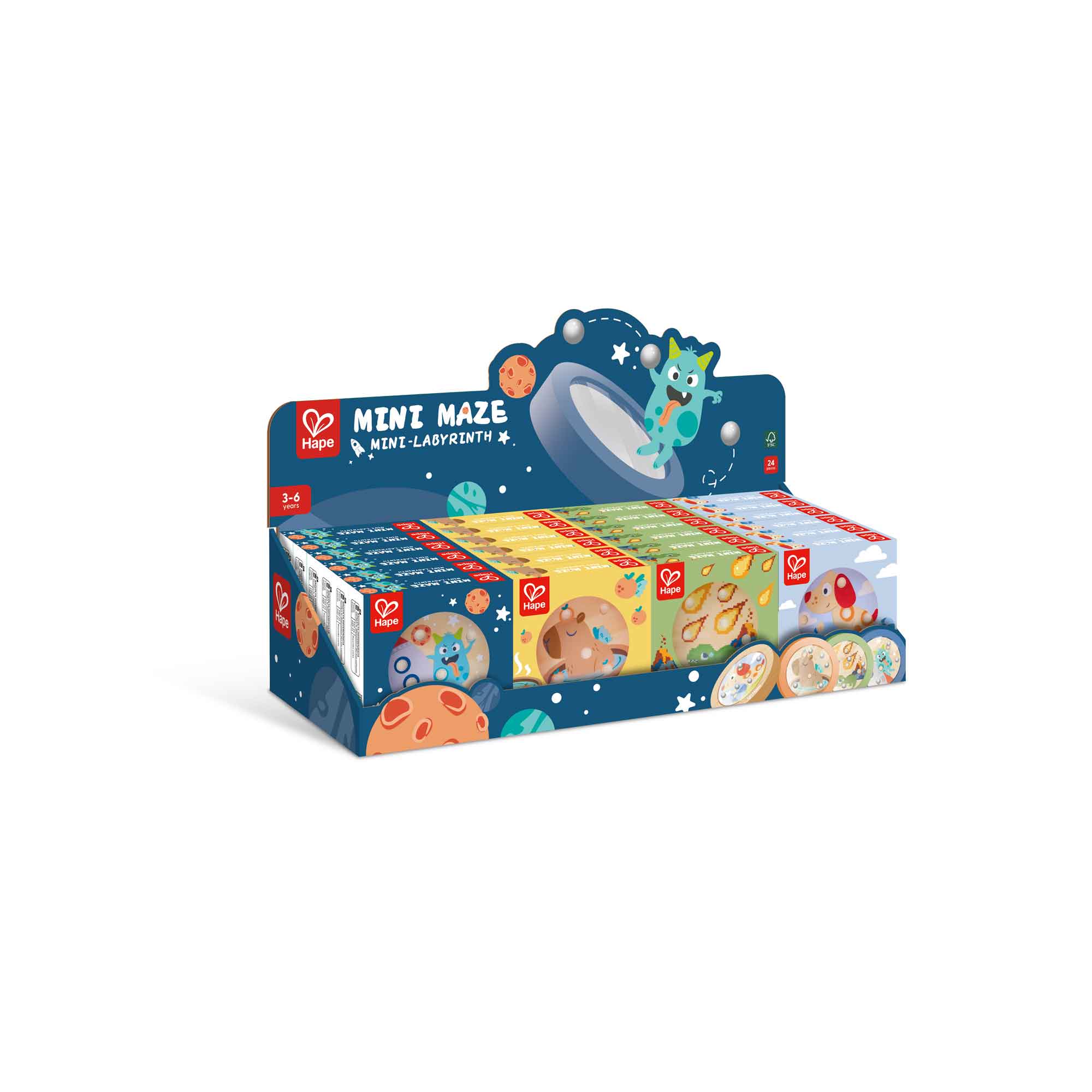 MINI MAZE  (24PCS/DISPLAY-4 ASST) - HAPE