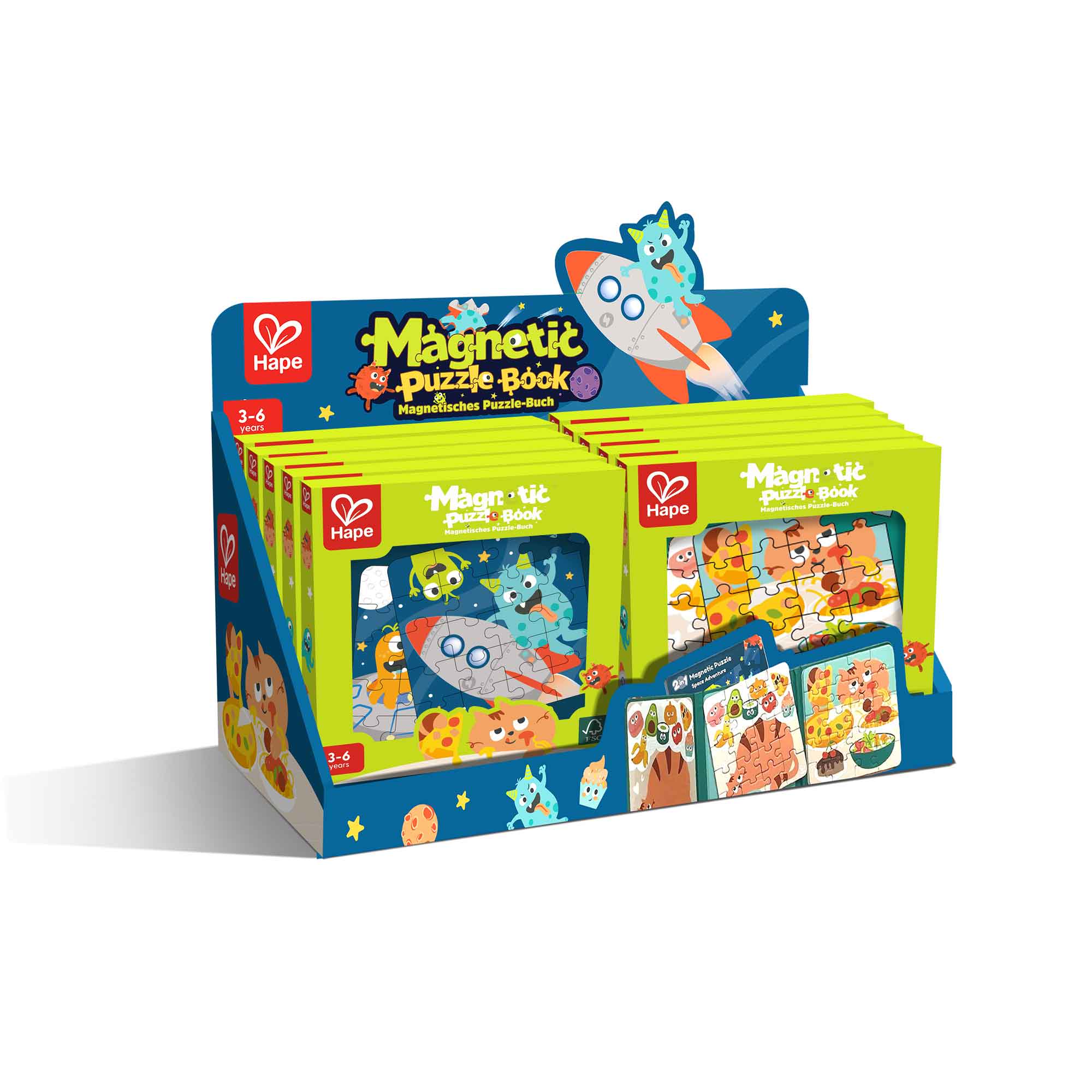 MAGNETIC PUZZLE BOOK  (12PCS/DISPLAY-2 ASST) - HAPE