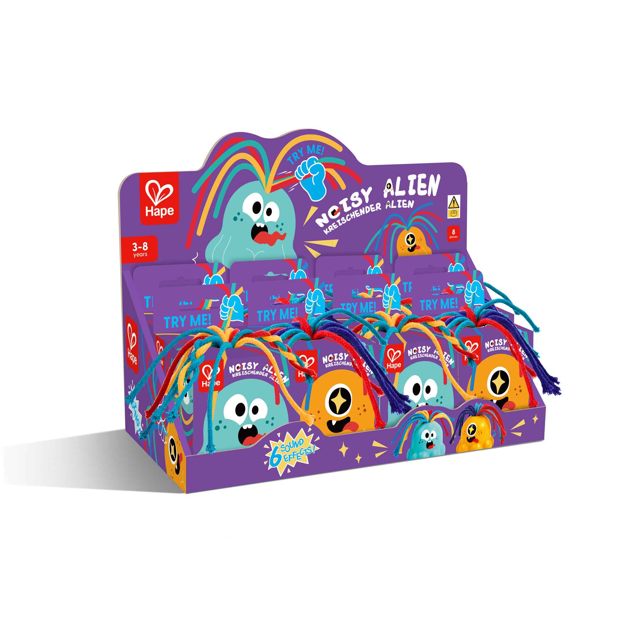 NOISY ALIEN  (8PCS/DISPLAY-2 ASST) - HAPE