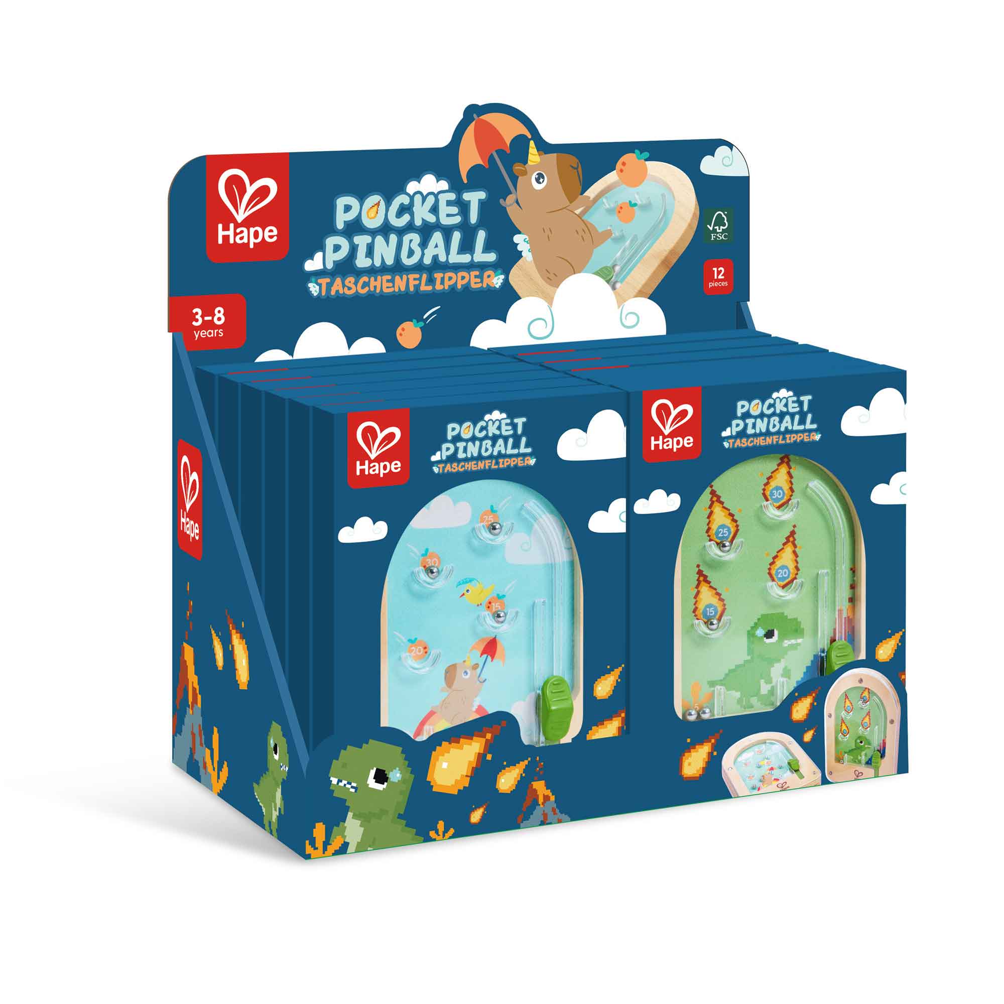 POCKET PINBALL  (12PCS/DISPLAY-2 ASST) - HAPE