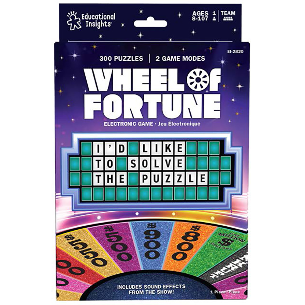 WHEEL OF FORTUNE GAME - EDUCATIONAL INSIGHTS - Playwell Canada Toy