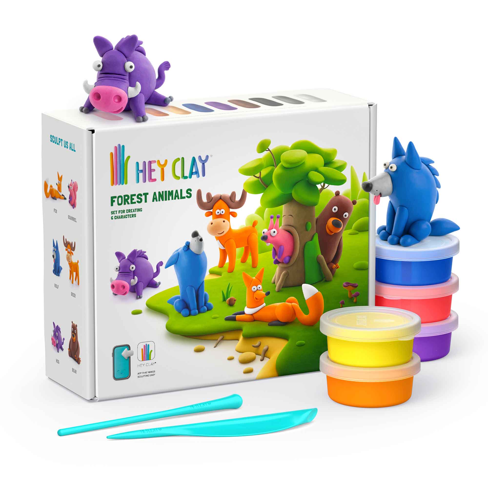 FOREST ANIMALS (15 CANS) - HEY CLAY