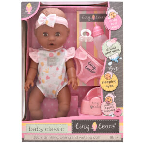 DRINK & WET BABY CLASSIC DOLL STYLE 02 - 38 CM - TINY TEARS