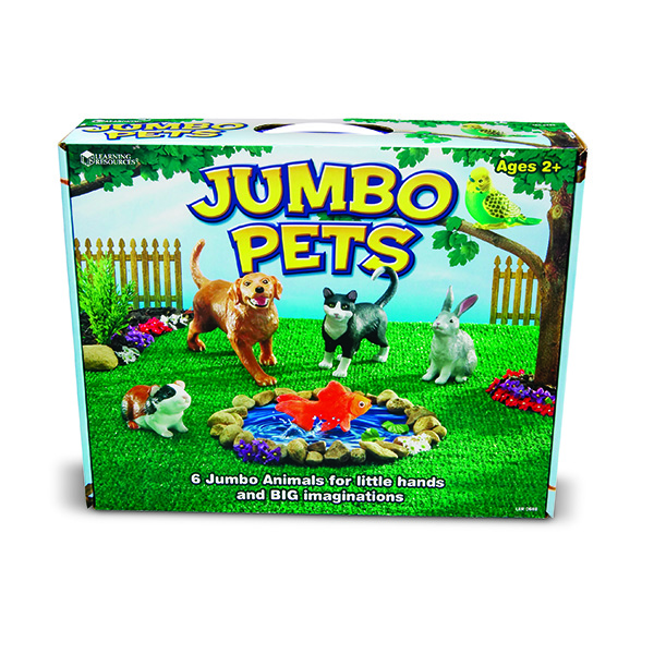 Learning Resources Jumbo Pets - 6 Pieces, Boys and Girls Ages 2+