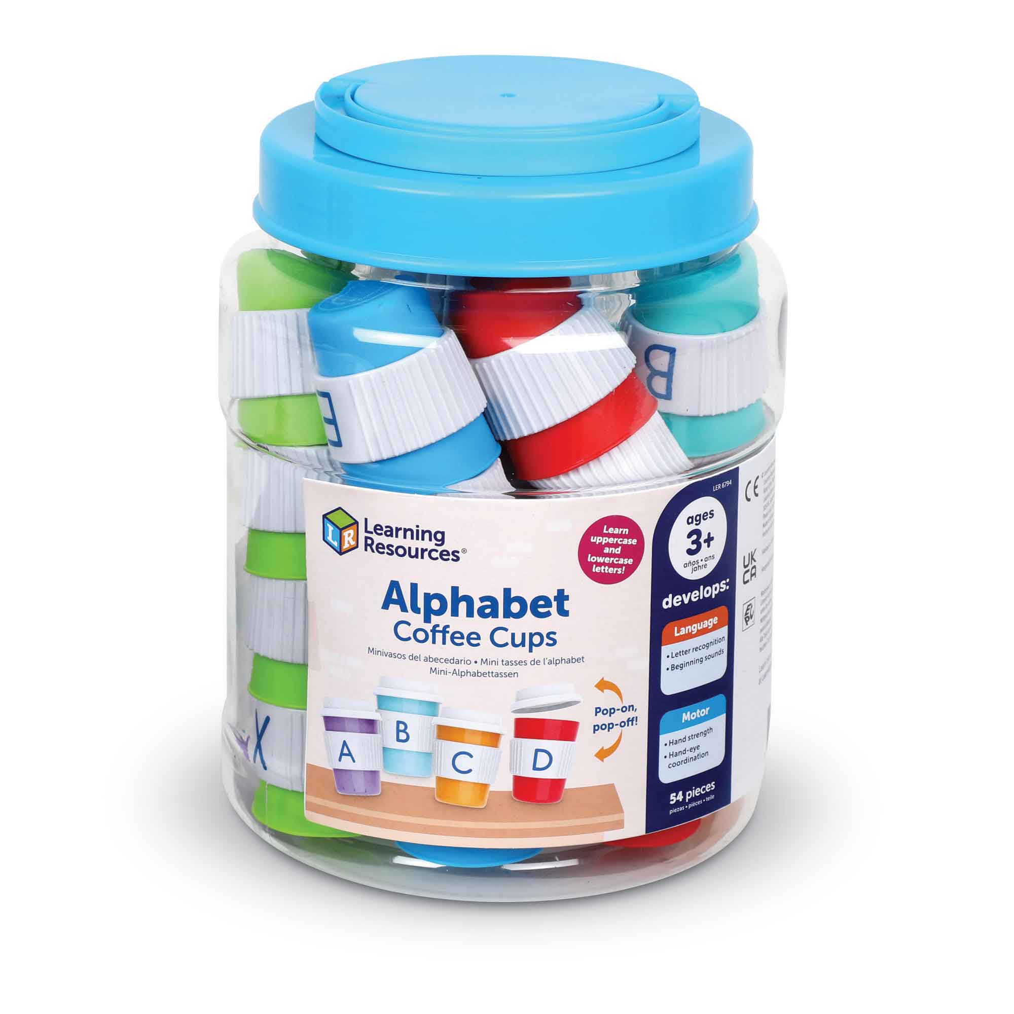 ALPHABET COFFEE CUPS  - LEARNING RESOURCES