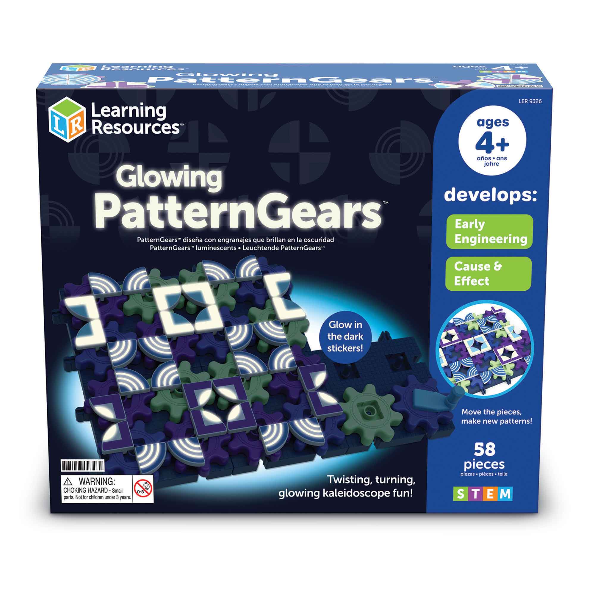 GEARS! GEARS! GEARS! GLOWING PATTERN GEARS - LEARNING RESOURCES