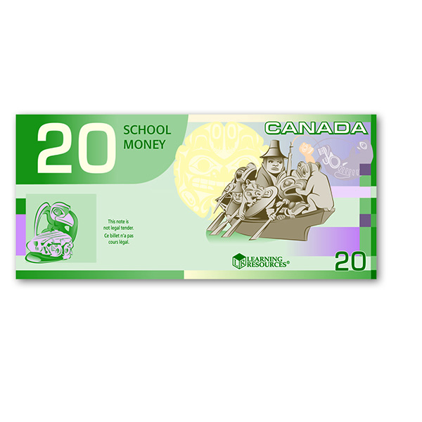 CANADIAN MONEY $20(100PCS) - LEARNING RESOURCES - Playwell Canada