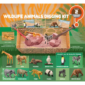 WILD LIFE ANIMAL DIGGING KIT (12PCS/DISPLAY) - 4M - Image 4