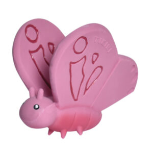 BUTTERFLY NATURAL RUBBER TOY - 3"H - TIKIRI
