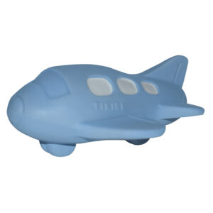 PLANE NATURAL RUBBER TOY - 1.5"H - TIKIRI