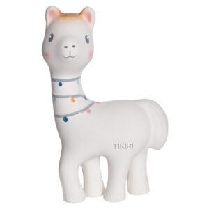 LILITH THE LLAMA NATURAL RUBBER TOY - 6.5"H - TIKIRI
