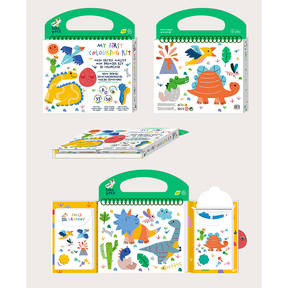 HAKU YOKA MY FIRST COLOURING KIT - DINO FRIENDS - AVENIR - Playwell ...