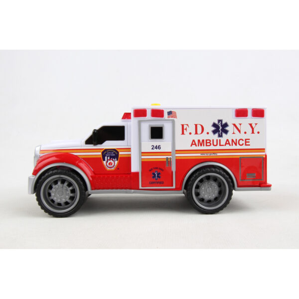 FDNY AMBULANCE W/LIGHTS & SOUND - DARON - Playwell Canada Toy Distributor