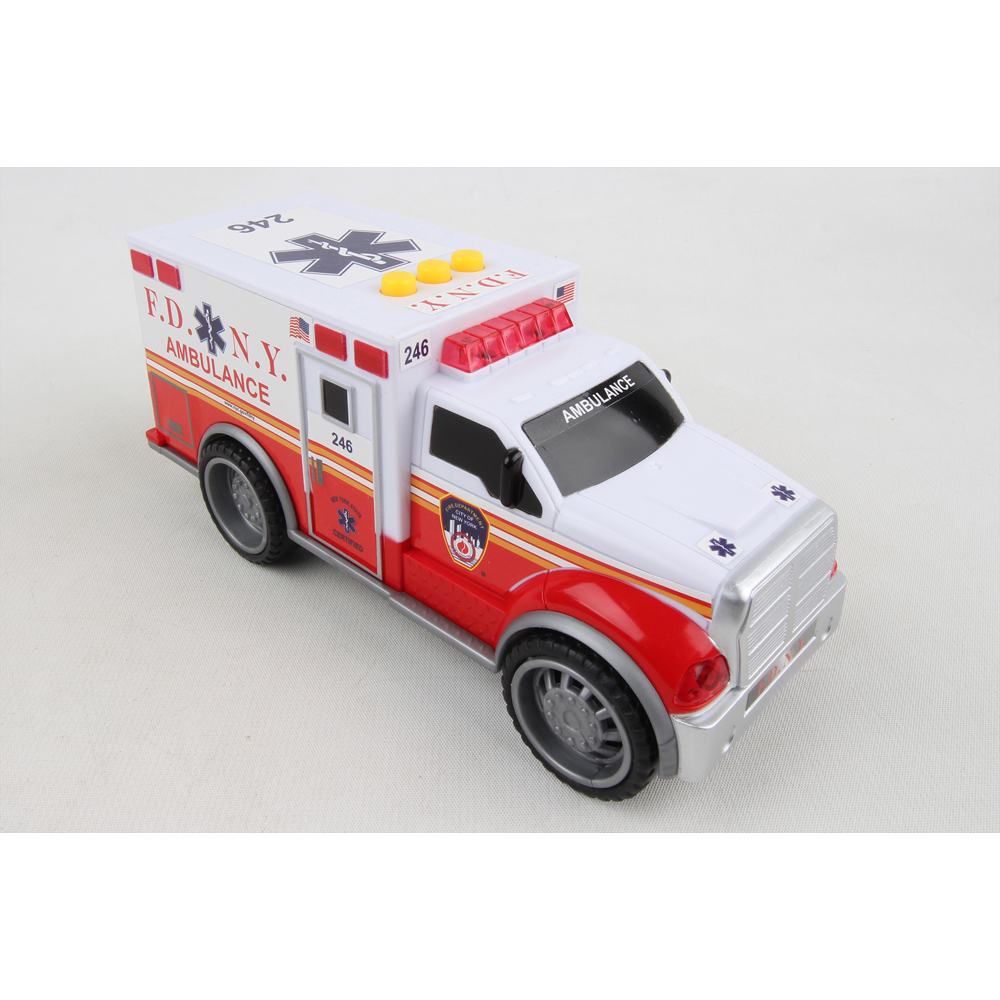 FDNY AMBULANCE W/LIGHTS & SOUND - DARON - Playwell Canada Toy Distributor