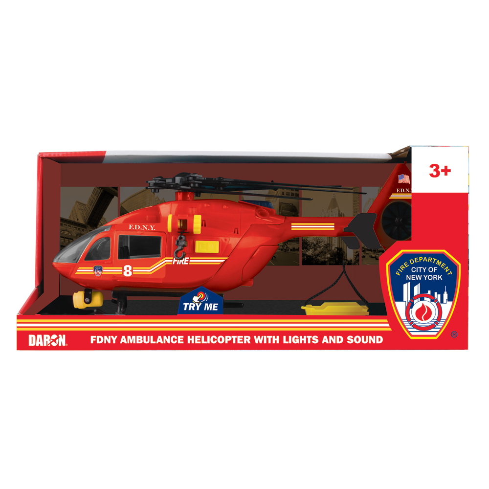 FDNY AMBULANCE HELICOPTER W/LIGHTS & SOUND - DARON - Playwell Canada ...