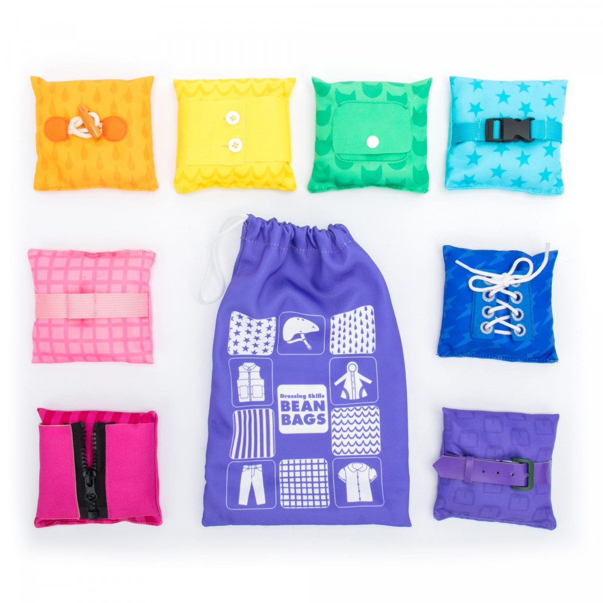 DRESSING SKILLS BEAN BAGS - EDUCATIONAL INSIGHTS - Playwell Canada Toy ...