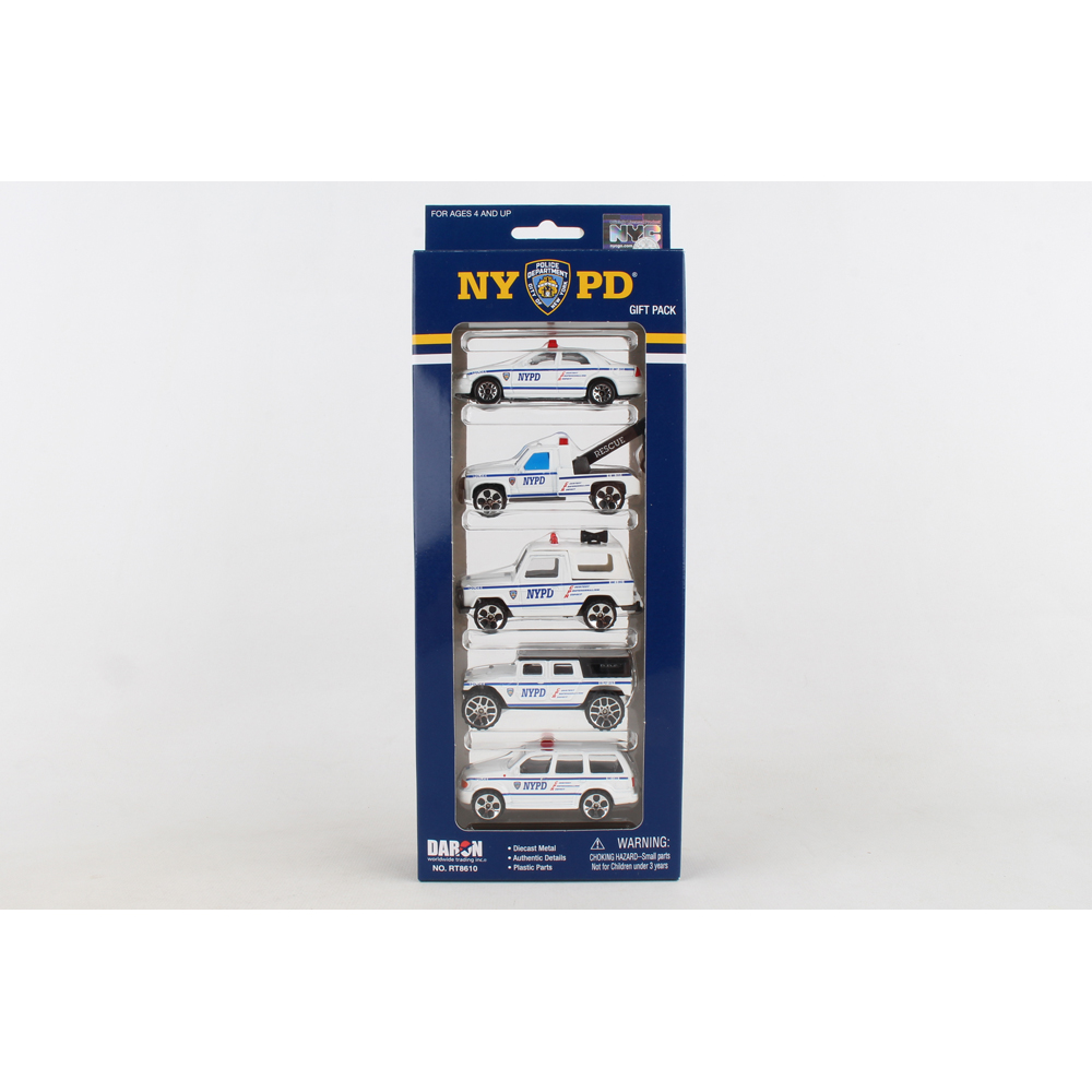 NYPD 5PC. VEHICLE GIFT SET - DARON - Playwell Canada Toy Distributor