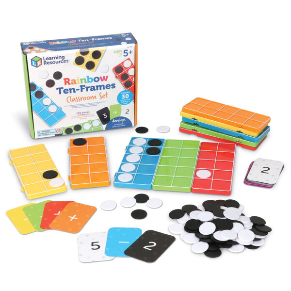 RAINBOW TEN-FRAMES CLASSROOM SET - LEARNING RESOURCES - Playwell Canada ...